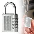 thumbnail image 2 of 4 Digit Combination Padlock Outdoor School Gym Lock, 1.6 Inch Alloy Body Password Lock for Locker Cabinet Toolbox Storage, Keyless Security with Ergonomic Design, 1 Combination Lock, 2 of 9