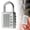 Silver, variant on 4 Digit Combination Lock Padlock Gym Locker Lock Resettable Code Lock for School Office Travel Storage Cabinets Backpacks and Daily Use Pink