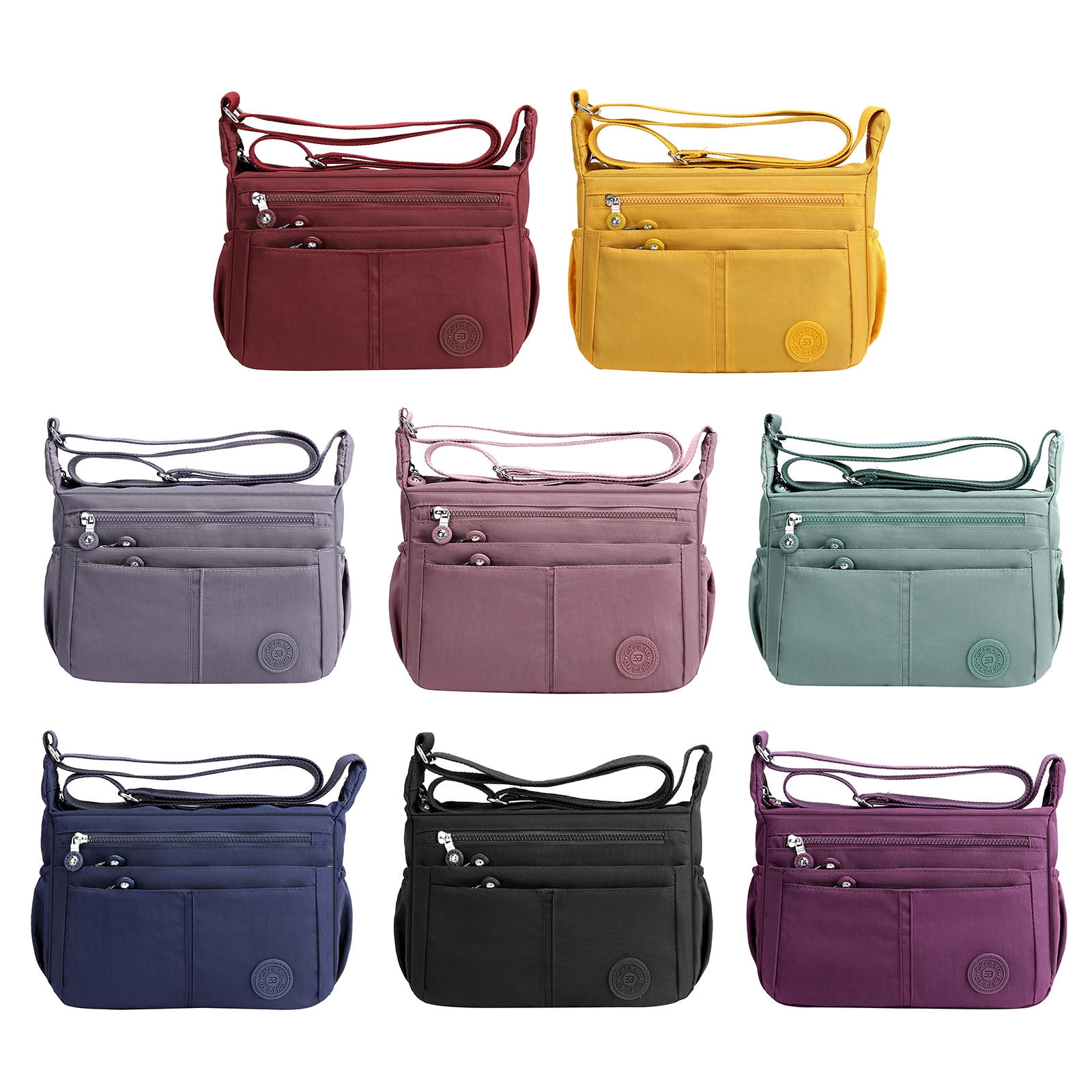 Women's Waterproof Nylon Casual Crossbody Bags Large Capacity Messenger Shoulder Bags with Multi Pocket