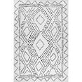 thumbnail image 6 of nuLOOM Mila SpinClean Machine Washable Diamond Trellis Area Rug, 6' x 6', Square, Mila White, 6 of 8