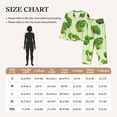 thumbnail image 4 of Fuzoiu Broccoli 3 Print Women's Long-Sleeved Pajama,Lounge Button Down Nightwear,Womens Notch Collar Pajama Set-Small, 4 of 7