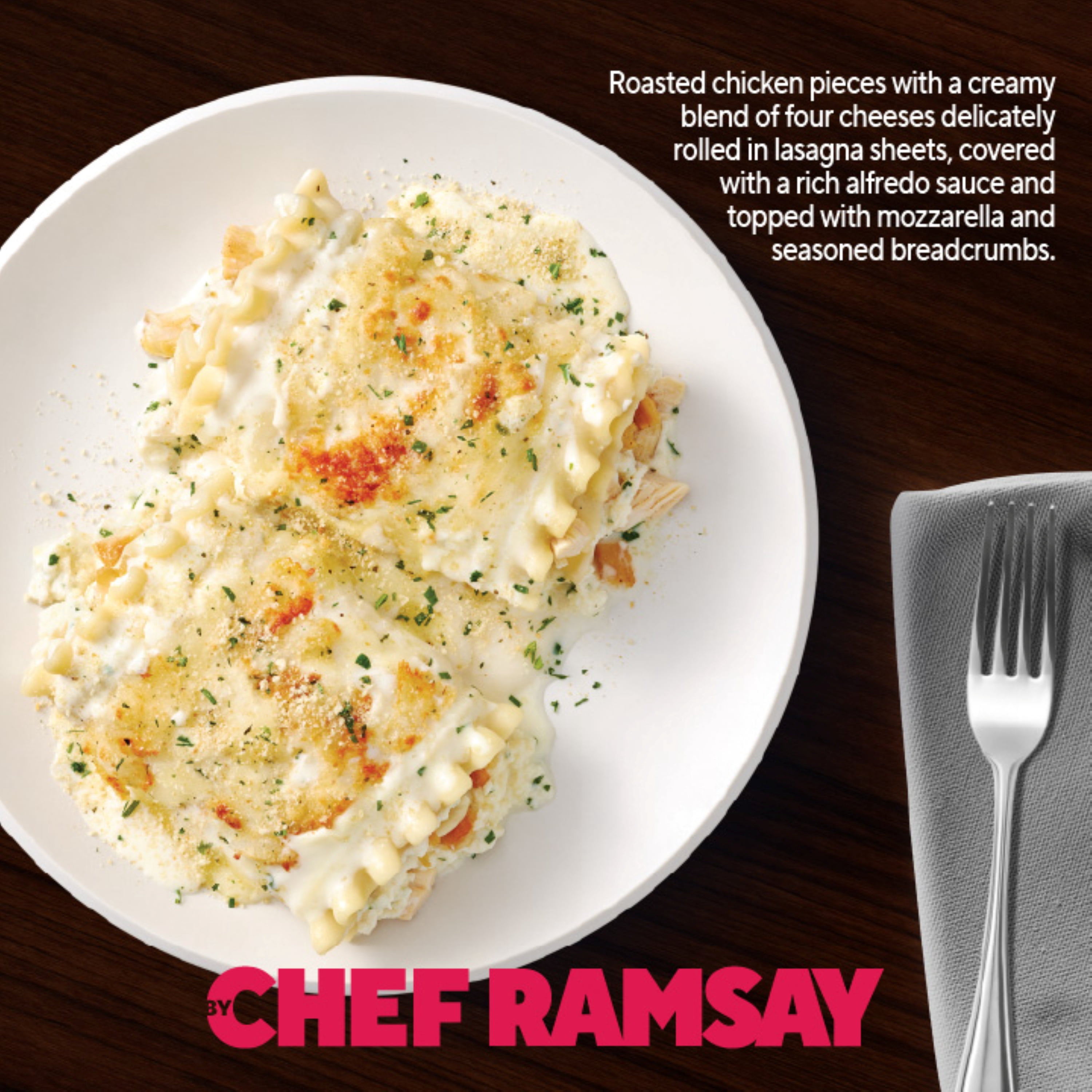 By Chef Ramsay Alfredo Lasagna with Chicken, 10.2 oz (Frozen)