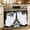 White Black, variant on Vintage Paris Oven Skirt Curtain 27"Wx20"L,Waterproof Ruffled Stove Cover Skirt with 8 Ribbon Ties,Chic Shabby Retro Landscape Black White Decorative Oven Door Curtain for Kitchen Dishwasher Cabinet