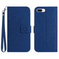 thumbnail image 2 of Feishell Wallet Case for iPhone 8 Plus/iPhone 7 Plus,for Men Women,Sunflower Embossed Pattern PU Leather Flip Cover Magnetic Closure Folio Card Slots Kickstand Phone Case with Hand Strap,Darkblue, 2 of 11