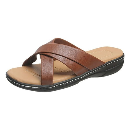 

Orthopedic Sandals for Women Open Toe Walking Slippers with Arch Support Anti-Slip Breathable Sandal Vintage Platform Outdoor Flats Shoes