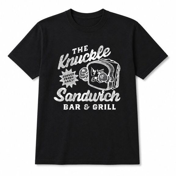 Knuckle Sandwich Bar & Grill Graphic T-Shirt, Unisex Classic Fit Tee