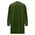 thumbnail image 6 of Ygbgbb Women's Soft Comfy Velvet Mini Dresses Casual Long Sleeve Crewneck Dress Elegant Loose Cocktail Party Evening Dresses Army Green S, 6 of 6