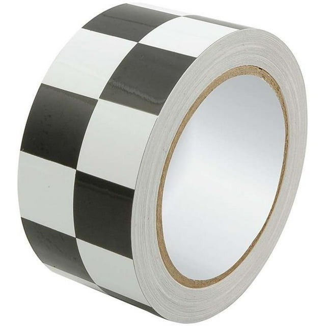 Ruban de Course 2 Po x 45 Pi, à Carreaux Noir et Blanc
