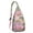 Pink, variant on Retro Burger Sling Backpack – Cute Cheeseburger & Fries Food Print Crossbody Bag for Women & Teens – Funny Sandwich Pickle Design for Hiking, Travel, School & Summer Festivals