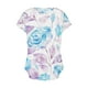 thumbnail image 4 of Tops de Algodón para Mujeres Cuello en V Moda Casual Manga Corta Primavera Verano Top para el Hogar Y Diario, 4 of 6