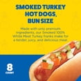 Ball Park Bun Length Hot Dogs, Smoked White Meat Turkey, 8 Count