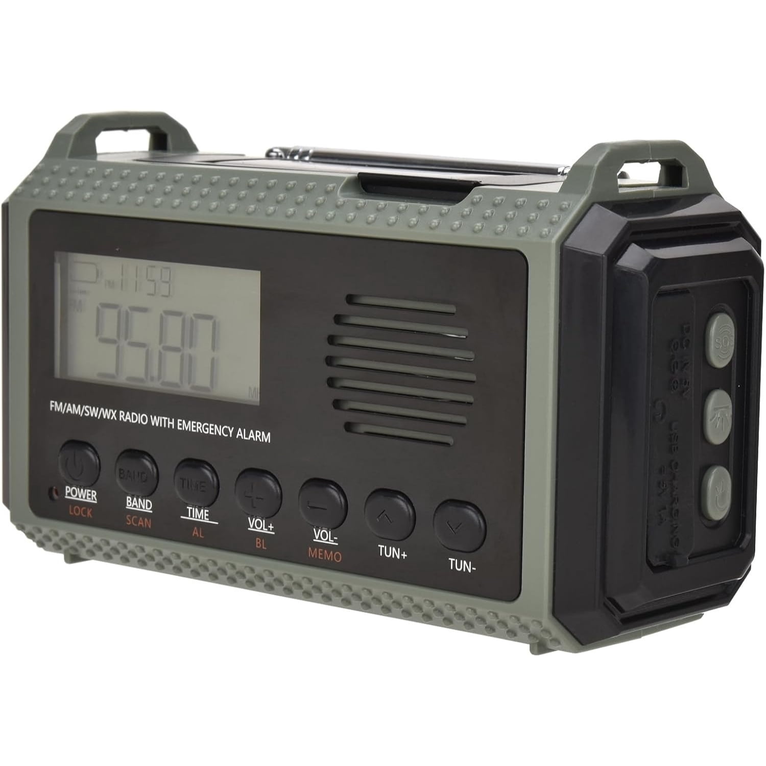 Emergency Radio with NOAA Weather Alert & 10000mAh Power Bank - Solar, Hand Crank, USB Charging for Power Outage, Survival Kit, Camping, and Outdoor Adventures