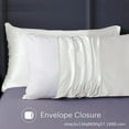 thumbnail image 4 of Silk Pillowcase For Hair And Skin With Hidden Zipper 2-Pack Set, Both Sides Premium Natural Silk Soft Breathable Smooth Cool Temperature Regulator For Year-Round Comfort,, 4 of 8