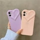 thumbnail image 4 of 3D Love Heart Cute Phone Case For iPhone 14 11 12 13 15 Pro Max X XR XS 7 8 Plus Candy Color Solid Soft Silicone Tpu Back Cover, 4 of 5