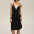 thumbnail image 4 of Sakmal Moomoo Nightgowns Women Long Plus Size Loungewear Sleeveless Black Womens Nightgown M, 4 of 9