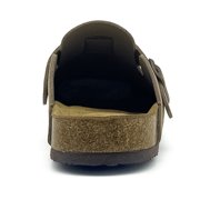 Women's Genuine Suede Clogs Soft Cork Footbed Sandals Leather Mules Potato Shoes with Arch Support