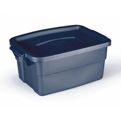 Rubbermaid Dark Indigo Metallic Roughneck Storage Box, 3 Gallon, 2Pack