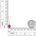 thumbnail image 6 of Gem Stone King 14K Yellow Gold Pink Created Sapphire Pendant Necklace | 3.25 Cttw | Gemstone September Birthstone | Oval 10X8MM | Gold Necklace for Women | With 18 inch Gold Chain, 6 of 6