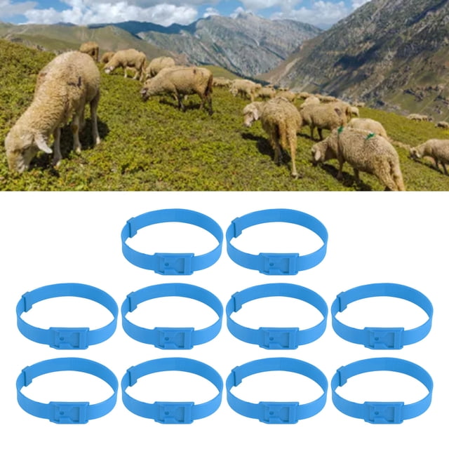 Collar Para Ganado, Collar De Cabra Multifuncional De 10 Piezas PU De 23 Pulgadas De Longitud Ajustable Para El Manejo De Pastos