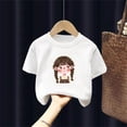 thumbnail image 4 of Blusas y camisas de manga corta con cuello redondo para niños Camiseta de verano de manga corta estampada para niñas Jersey elegante de cuello redondo para niños Top de algodón, 4 of 6