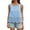 Blue, variant on Luvior Women's Burnout Lace Hollow Out Blouse Casual Summer Vest White L