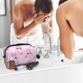 thumbnail image 5 of Goofa Rabbit Face Printed Toiletry Bag with Handle,Large Capacity Travel Makeup Cosmetic Bag for Women, Carry on Airport Airline Compliant Bag, 5 of 9