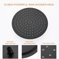thumbnail image 5 of Boyel Living 12 in. Shower Head with Handheld Shower Head 5-Spray Patterns Ceiling Mount Dual Shower Heads 2.35 GPM Shower System Faucet Set with Valve Included in Matte Black, 5 of 10