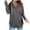 Grey, variant on Plus Size Women's V Neck Hoodie Long Sleeve Fitness Top For Active | Comfort & Style Combined Overlapping Top Women Tunic Tee Shirts for Women Womens Fancy Tops plus Size Blouses for Women 3x plus