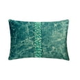thumbnail image 6 of The HomeCentric Luxury Lumbar Pillow Cover Turquoise Pack Of 2, 12"x22" (30x55 cm) Jacquard Gemstone, Marble Print Lumbar Cushion Covers For Sofa, Couch, Patio Abstract Modern - Turquoise Touchstones, 6 of 10