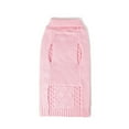 thumbnail image 3 of Pet Dog Turtleneck Knitted Sweater, Warm Dog Pullover, Comfortable Warm Pet Winter Clothes Outfits for Small Dogs (XL, Pink), 3 of 7