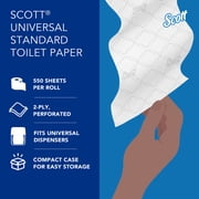 Scott Professional Standard Roll Toilet Paper, Bulk (13607), 2-Ply, Elevated Design, White, Individually Wrapped, Compact for Easy Storage (20 Rolls of 550 Sheets, 11,000 Sheet Total)