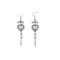 thumbnail image 1 of Pendientes de cruz con lazo de moda shaofei colgantes en forma de corazón, 1 of 5