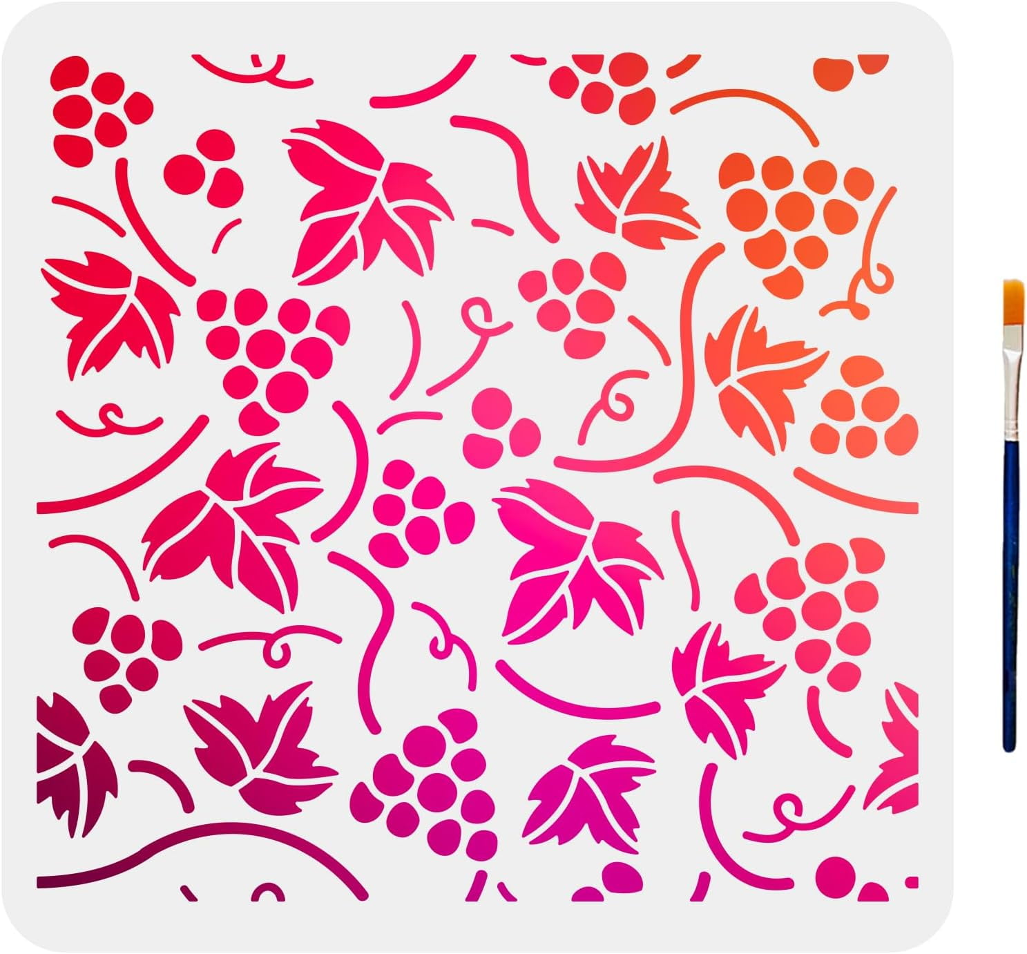 grape-vine-stencil-grape-stencil-11-8-11-8inch-hanging-grape-and-leaves-pattern-with-paint-brush-grapevine-rustic-decor-stencil-for-painting-on-wood-canvas-wall-diy-art-crafts-walmart-com for Free Printable Grape Vine Stencils Grape Vine Stencil Grape Stencil 11.8×11.8inch Hanging Grape and Leaves Pattern with Paint Brush Grapevine Rustic Decor Stencil for Painting on Wood Canvas Wall DIY Art Crafts - Walmart.com for Free Printable Grape Vine Stencils