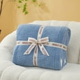 thumbnail image 5 of Snuggle Sac Fuzzy Reversible Microfiber Throw Blanket,Ultra Soft Knit Throw,Blue,60*80", 5 of 5