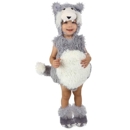 RUBIES II Vintage Wolf Costume for Infants with Hood and Shoe Covers for Toddlers, 2T