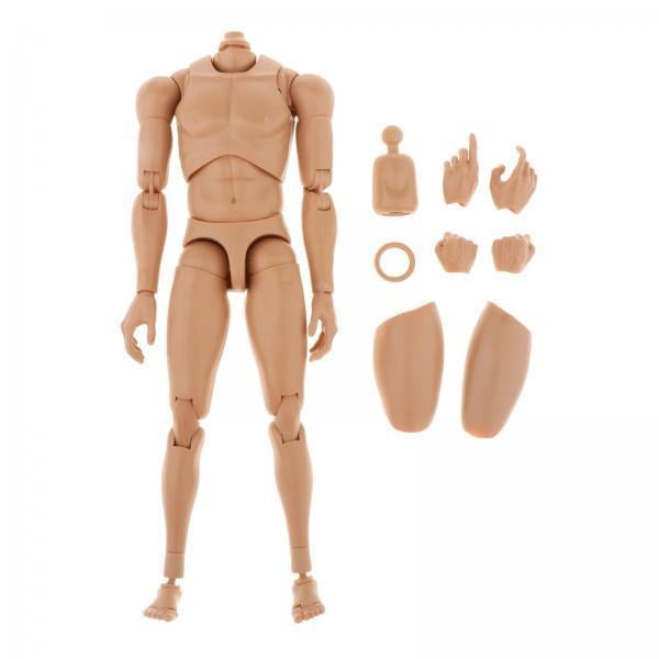2x 1/6 báscula de acción masculina cuerpo de músculo de articulada de con manos de repuesto cuello y músculos del muslo CUTICAT Cuerpo de figura de acción masculina