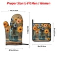 thumbnail image 2 of Haiem Charming Daisy Bouquet Art Print Extra Long Oven Mitts and Pot Holders 4pc Sets: Heat Resistant Silicone Oven Mittens with Mini Oven Gloves and Hot Pads Potholders, 2 of 6