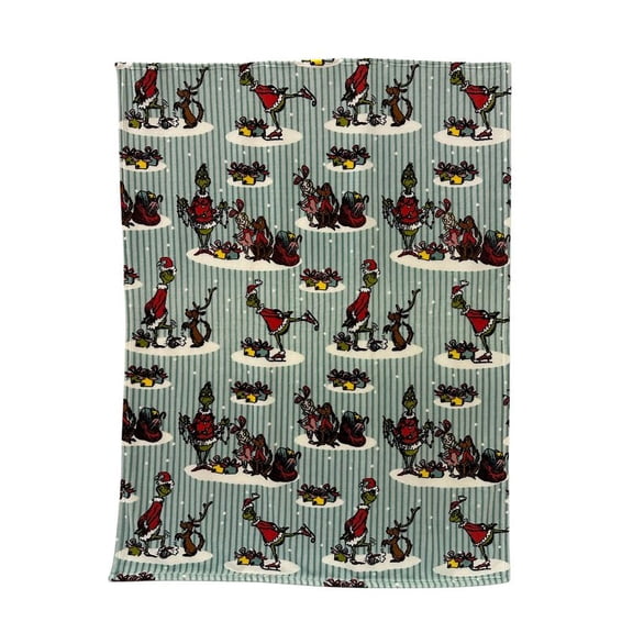 Grinch Print Throw Blanket 46in x60 in
