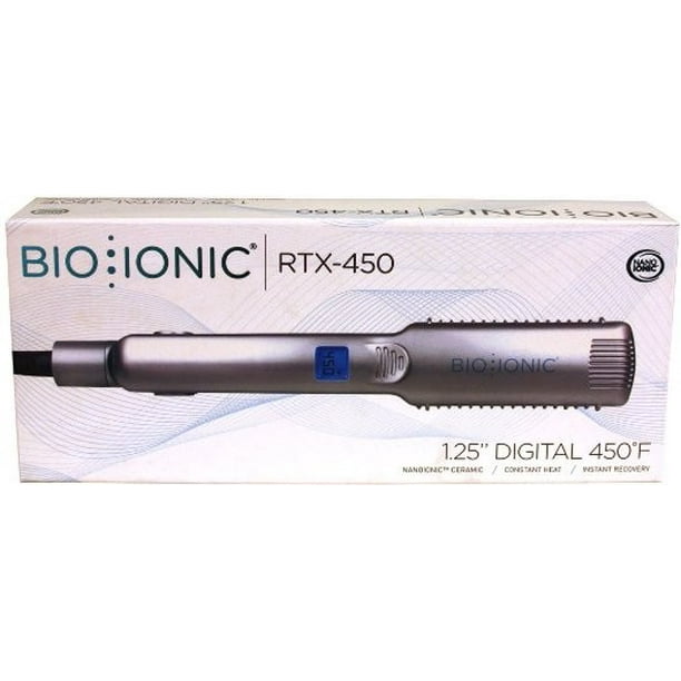Bioionic Rtx-450 Digitial Straightening Flat Iron - Silver - Bioionic Rtx-450 Digitial Straightening Flat Iron - Silver -