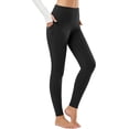 thumbnail image 1 of BALEAF Leggings térmicos cálidos con forro polar para mujer, pantalones de yoga de talle alto, clima frío con bolsillos, 1 of 3
