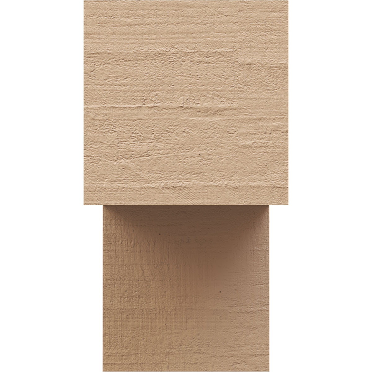 4"W x 8"D x 8"H Classic Chapel Hill Rough Cedar Woodgrain TimberThane Corbel, Primed Tan