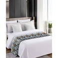thumbnail image 4 of Xipuska Country Leaves Bed Runners for Cal King Size Bed, Decorative Bed Throws for Foot of Bed, Spring Botanical Vines Plants Silhouette Bed Runner Sofa Throw Bedding Scarf Slipcover for Bedroom, 4 of 6