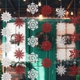 thumbnail image 4 of 40 Uds. Colgante de cadena de copos de nieve en polvo con purpurina navideña, adornos de copos de nieve coloridos, decoración colgante para fiesta de árbol de Navidad, 4 of 6