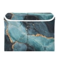 thumbnail image 7 of Yayeee Collapsible Cube Storage Bin with Lid Fabric Closet Decorative Basket with Handles, Black Marble, 7 of 7