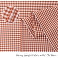 thumbnail image 5 of Checkered Square Tablecloth Stain Resistant Waterproof and Wrinkle Resistant Washable Heavy Weight Soft Table Cloth Gingham for Dining Room and Outdoor Use, 52 x 52 Inch Rust White, 5 of 6