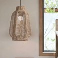 thumbnail image 1 of Pantalla de lámpara de cuerda de papel decorativa marrón, accesorio versátil, cubierta de luz para cocina, comedor, mesita de noche, lámpara de araña, 1 of 8
