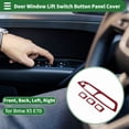 thumbnail image 2 of Cubierta del panel del botón del elevador de la ventana de la puerta Unique Bargains para BMW X5 E70 2008-2013 Frontal Trasero Izquierda Derecha Pegamento Patrón de fibra de carbono rojo 1 Juego, 2 of 6