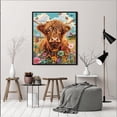 thumbnail image 5 of Cow Flowers Dimond Art Paintings, Calf Cow 5D Diamond Round Full Drill Diamonds Dots Gem DIY Arts Crafts Paintings Kit for Adults Beginners Home Wall Decoration 12x16in, 5 of 5