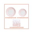 thumbnail image 2 of 72pcs/set Black And Yellow Disposable Plates And Napkins, Polka Dot Dessert Plate, Party Supplies For 24 Guests, Suitable For Birthday, Baby Shower, W, 2 of 4