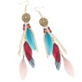 thumbnail image 4 of Tassel Plume Earrings Showcasing Personal Style and Fashion, 4 of 5
